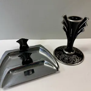 Art Deco Candleholder & Silent Butler