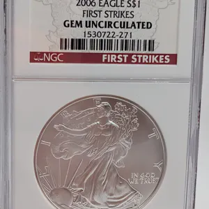 2006 American Silver Eagle $1 NGC Gem Uncirculated First Strikes (1 oz Fine Silver)