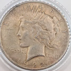 1922 Peace Silver Dollar $1 Circulated (First Year Low Relief Issue, 90% Fine Silver)