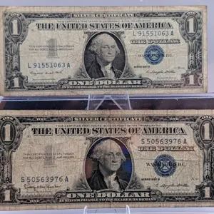 1957A & 1957B $1 Silver Certificates - 2-Note Circulated Collector Lot
