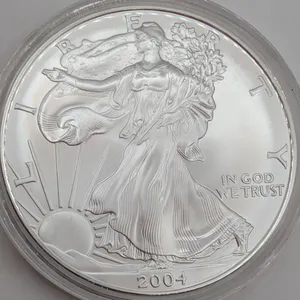 2004 American Silver Eagle $1 Brilliant Uncirculated (1 oz Fine Silver, Protective Capsule)