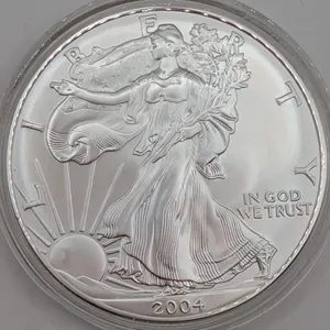 2004 American Silver Eagle $1 Brilliant Uncirculated (1 oz Fine Silver, Protective Capsule)