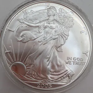 2005 American Silver Eagle $1 Brilliant Uncirculated (1 oz Fine Silver, Protective Capsule)