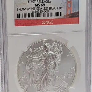 2012(S) American Silver Eagle $1 NGC MS69 First Releases - Struck at San Francisco (1 oz)