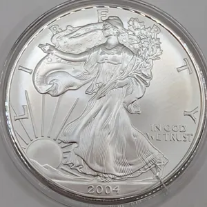 2004 American Silver Eagle $1 Brilliant Uncirculated (1 oz Fine Silver, Protective Capsule)