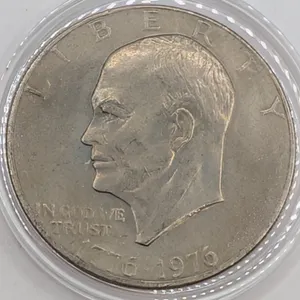 1776-1976 Eisenhower Bicentennial $1 Circulated (Type 1 Bold Block Lettering)