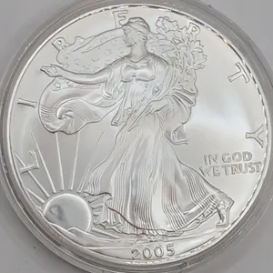 2005 American Silver Eagle $1 Brilliant Uncirculated (1 oz Fine Silver, Protective Capsule)