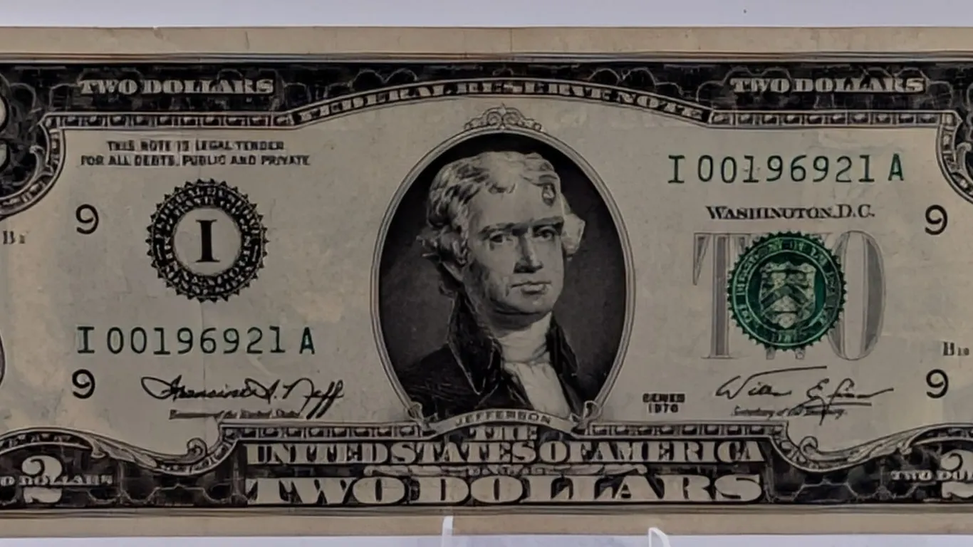 Series 1976 $2 Federal Reserve Note - Minneapolis District 9 - Circulated Condition