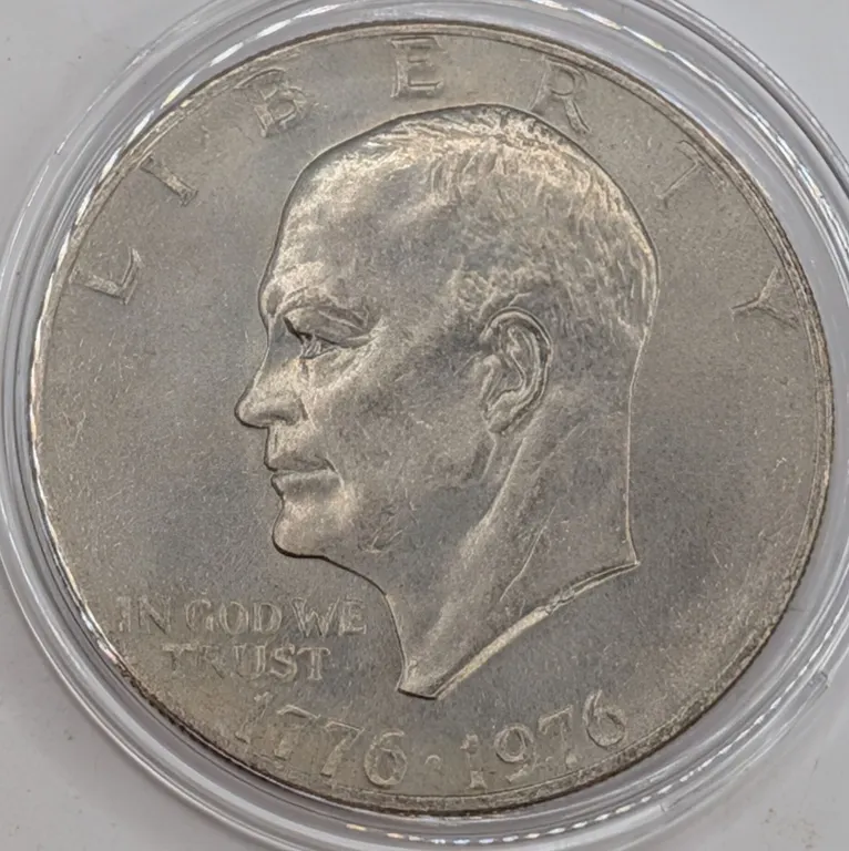 1776-1976 Eisenhower Bicentennial Dollar - Type 1 Variety - Lightly Circulated AU Details