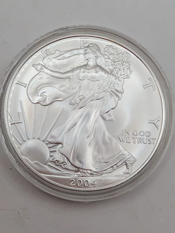 2004 American Silver Eagle $1 Brilliant Uncirculated (1 oz Fine Silver, Protective Capsule)