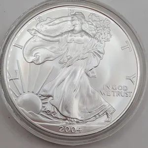 2004 American Silver Eagle $1 Brilliant Uncirculated (1 oz Fine Silver, Protective Capsule)