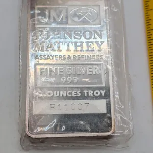 Johnson Matthey 10 oz Vintage Silver Bar .999 Fine (Original Factory Mint Seal, R-Prefix)