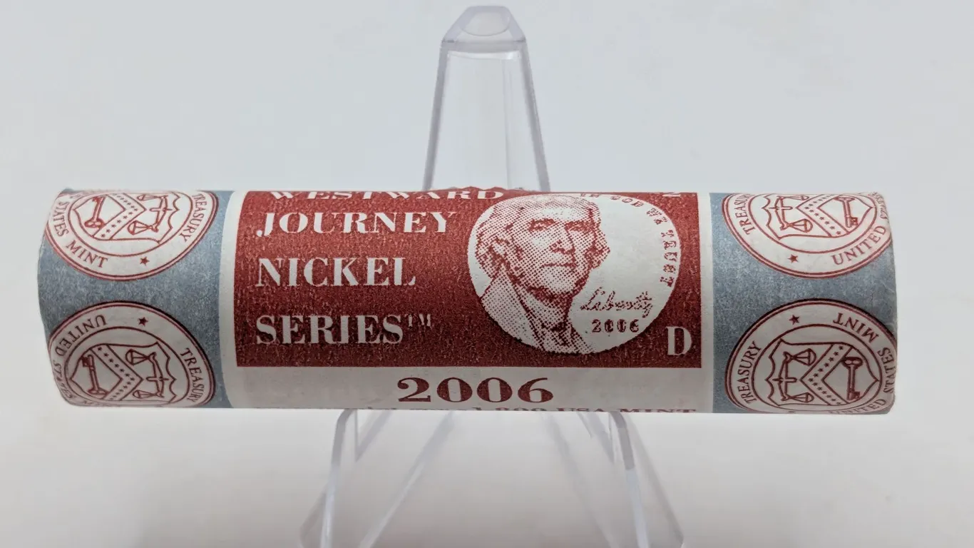 Uncirculated 2006-P Westward Journey Nickel Roll - Government packaging (40 Coins)