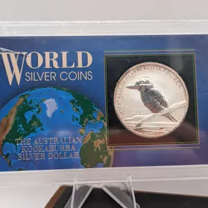 2007 Australia $1 Silver Kookaburra 1 oz .999 Fine (Premium Third-Party World Coin Case, BU)