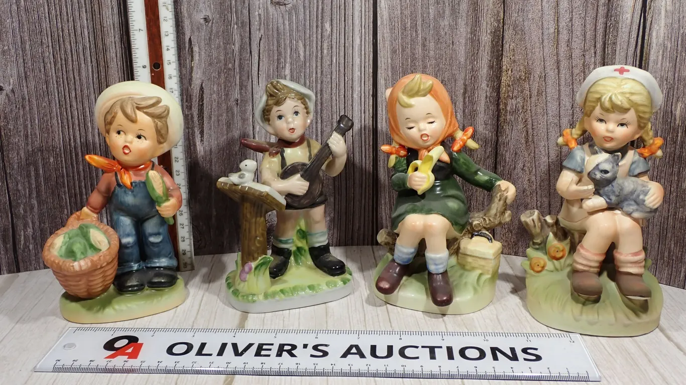 Vintage Napcoware Hummel Style Porcelain Figurines - 4 Piece Lot