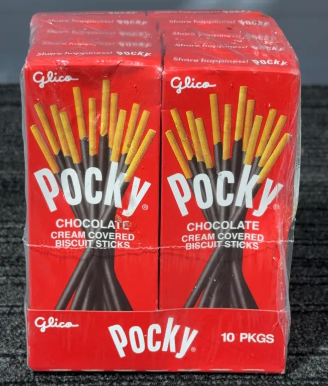 *NEW* Glico Pocky Chocolate Cream Covered Biscuit Sticks, 10 Pack - Best By: 12/2026