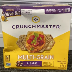 *NEW* Crunchmaster Multi-Grain 4-Seed Baked Rice Crackers 1lb 5oz - Best By 12/2026