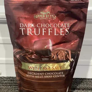 *NEW*  Copper Kettle Candy Company Dark Chocolate Truffles with Sea Salt - Best By: 3/2027