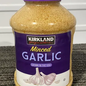 *NEW* Kirkland Signature Minced California Garlic, 3 LB Jar - Best By: 8/2027
