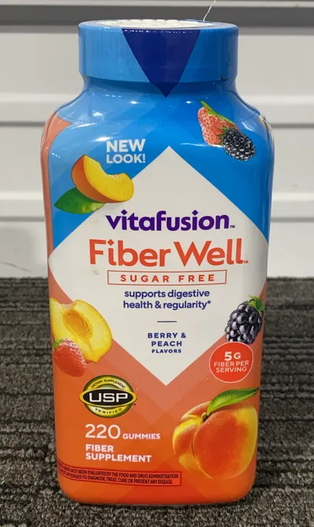 *NEW* Vitafusion Fiber Well Sugar-Free Gummy Supplement, 220 Count - Best By: 2/2028