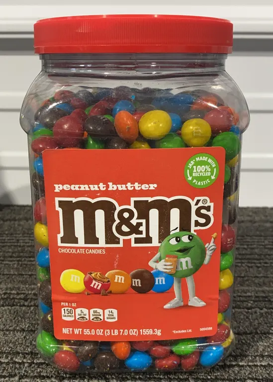 65*NEW* M&M's Peanut Butter Chocolate Candy, 55 OZ - Best By: 12/2026