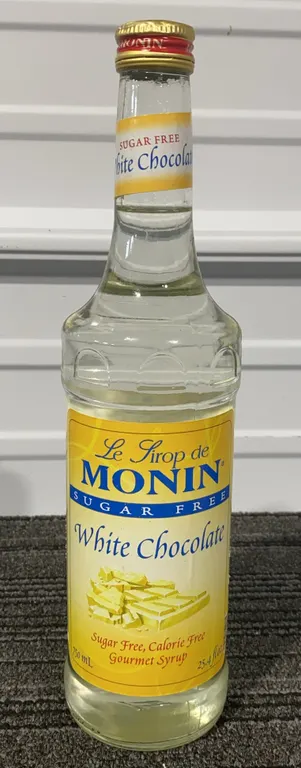 *NEW* Monin Sugar Free White Chocolate Syrup, 25.4 OZ - Best By: 7/2027