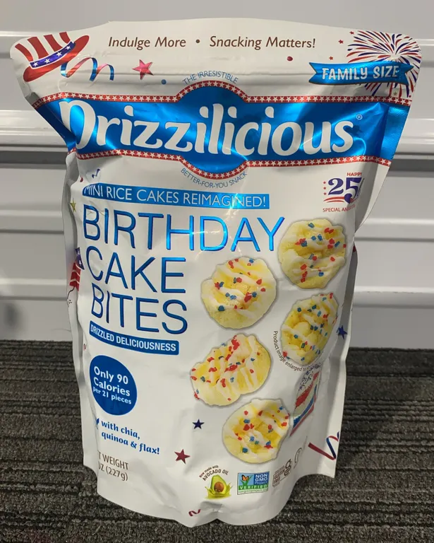 *NEW* Drizzilicious Birthday Cake Mini Rice Cake Bites - Best By 1/2027