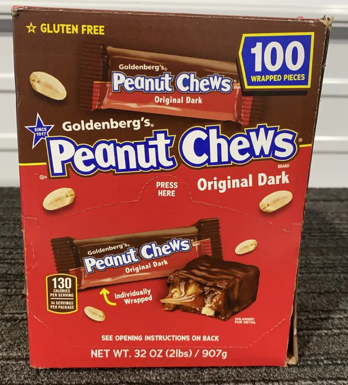 *NEW* Goldenberg's Peanut Chews Original Dark, 100 Count - Best By: 1/2027
