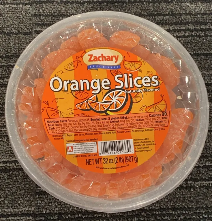 **NEW** Zachary Orange Slices Jelly Candy, 32 oz - Best By: Not Visible