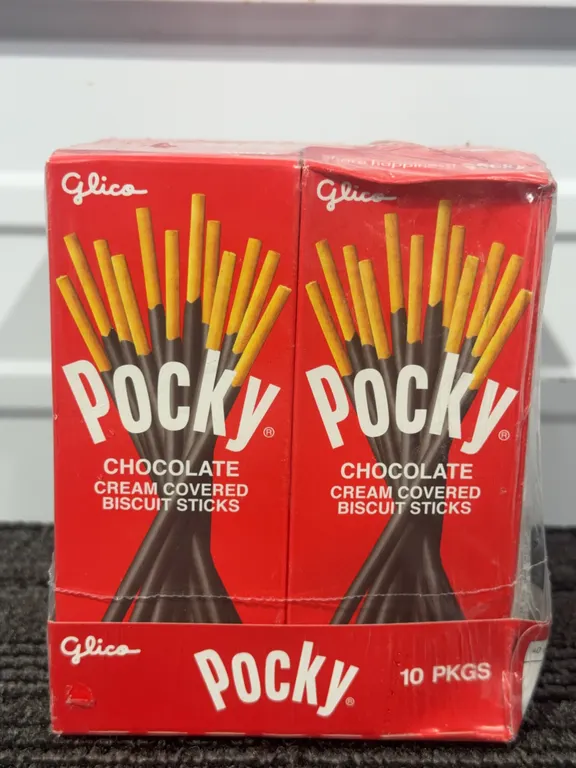 *NEW* Glico Pocky Chocolate Cream Covered Biscuit Sticks, 10 Pack - Best By: 12/2026