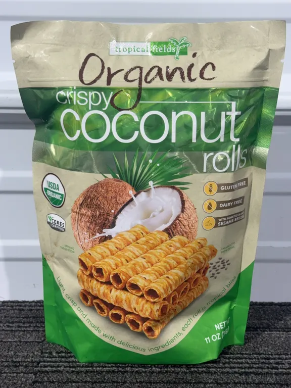 *NEW* Tropical Fields Organic Crispy Coconut Rolls - Best By: 7/27