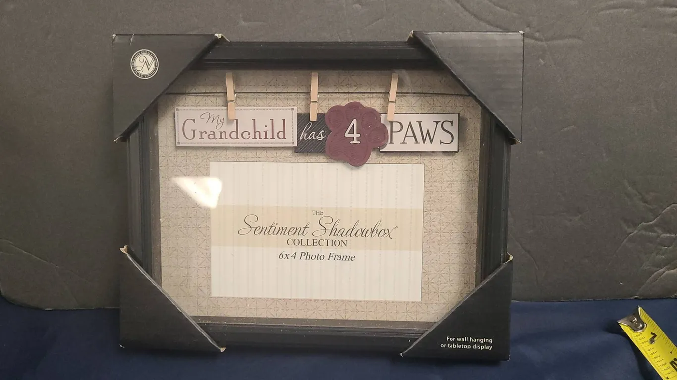 New View Sentiment Shadowbox Collection 6x4 Photo Frame "My Grandchild Has 4 Paws" Kohl's Exclusive