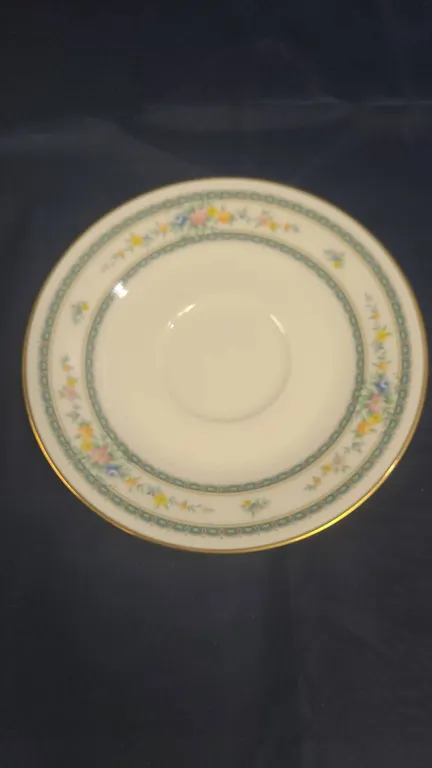 Noritake Ivory China Saucer 7228 Amenity Pattern with Floral and Gold Trim, Made in Japan, See Photo