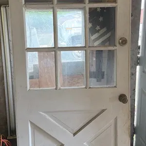 Wooden Door With Glass Panes