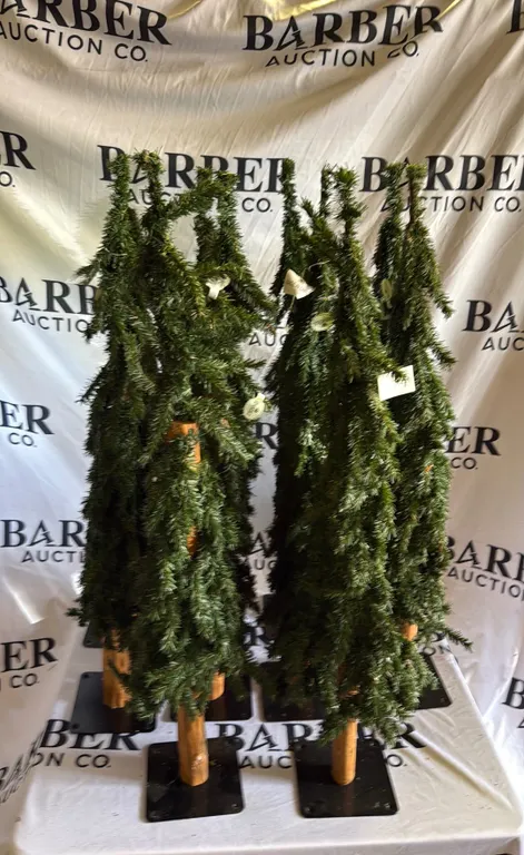 Set of Six Artificial Christmas Trees