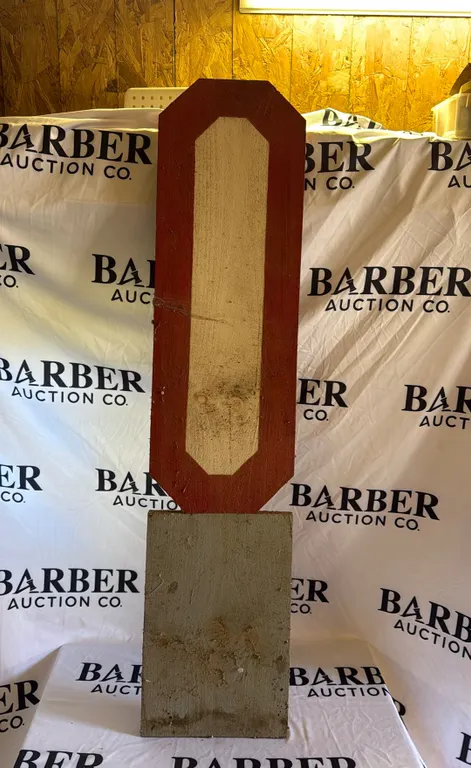 Octagonal Traffic Sign with Red and White Finish