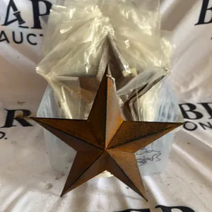 8" Rusty Star Decor Set of 12