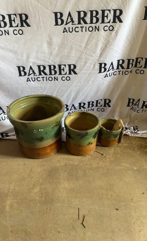 Set of Three Decorative Pots