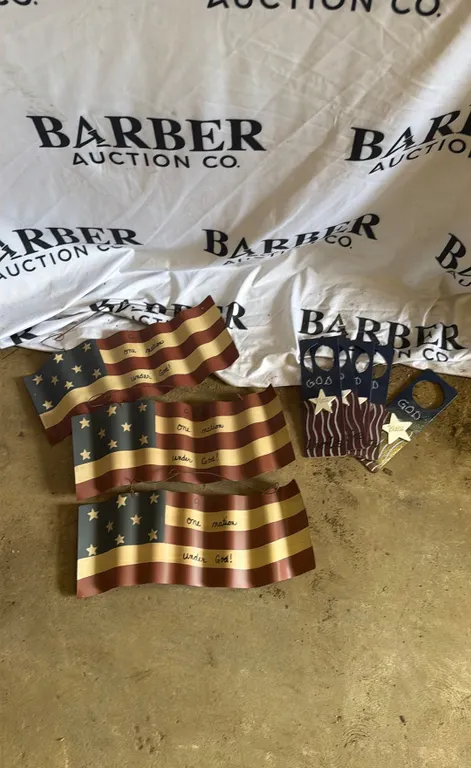 Decorative American Flags and Signs
