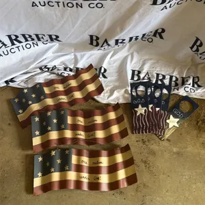 Decorative American Flags and Signs