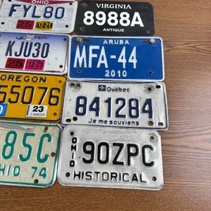 Motorcycle License Plates Wall Hangers