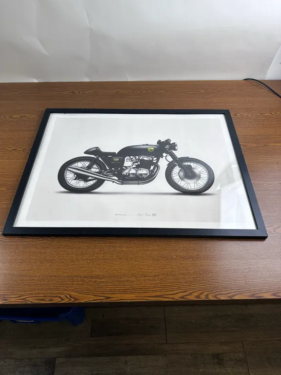 Beautiful Framed CB750 Cafe Racer Print