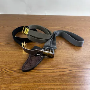 Whiteknuckler Horizontal-Mount LockGrip Knife, Brass & Canvas Belts