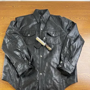 Men’s Large Leather Riding Shirt & File Knife