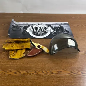 Motorcycle Gloves, Helmet, Knife & Patches
