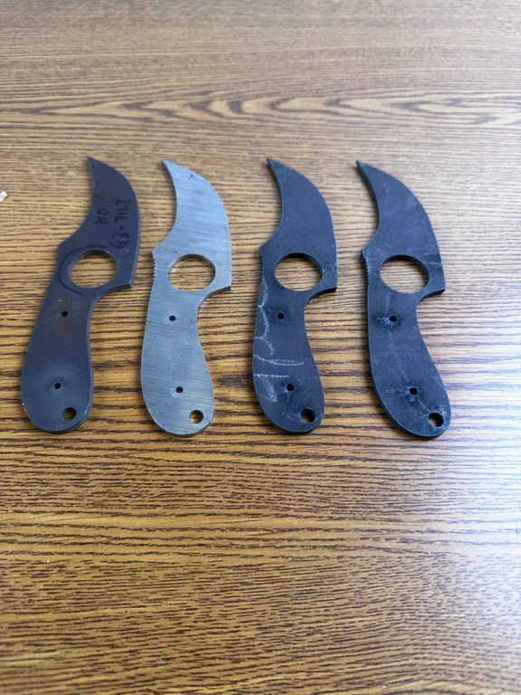 LOCK GRIP KNIFE BLANKS X 4 D2 STEEL