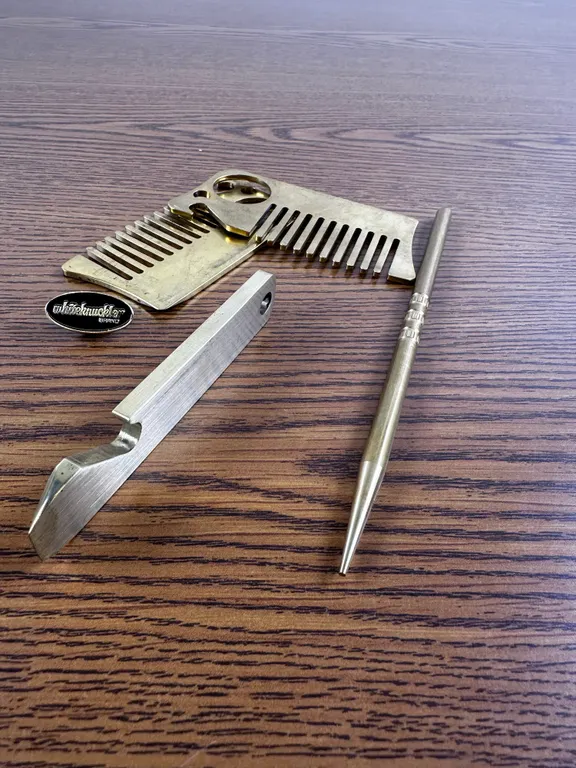 BRASS BEARD COMBS X 2 PLUS MORE