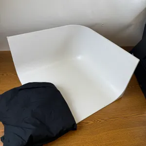Infinite White photo backdrop & black backdrop sheet