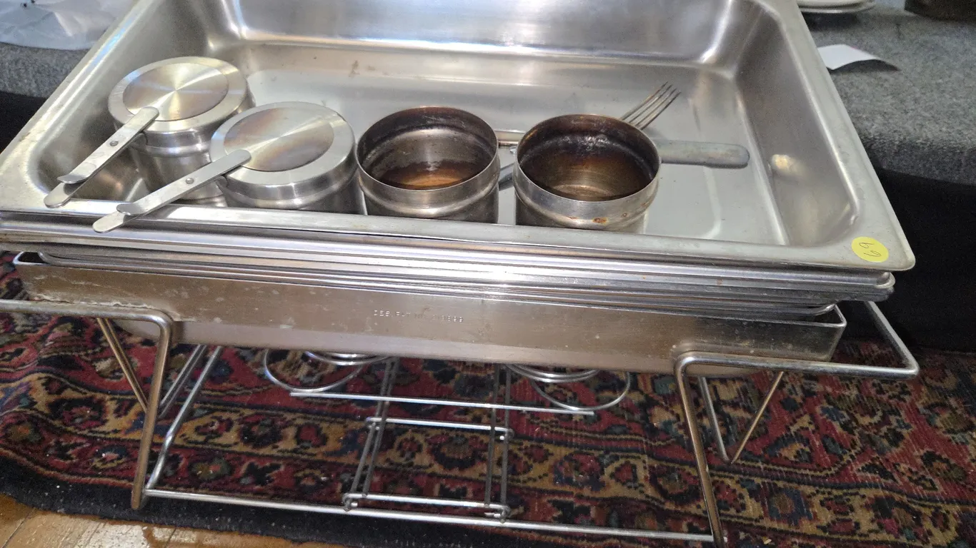 Stainless steel catering buffet style trays