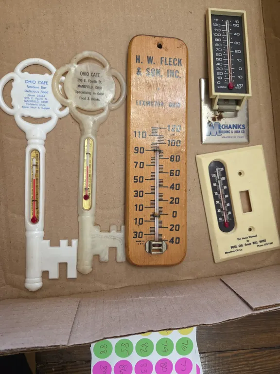 Advertising thermometers